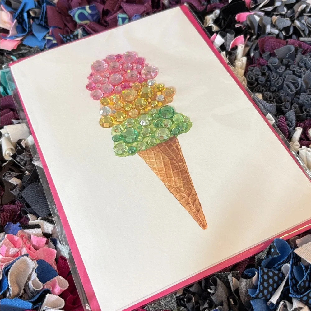 🆕Papyrus Bejeweled Ice Cream Cone Birthday Card